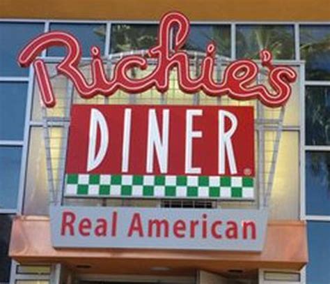 Richie's real american diner - Richie's Real American Diner is a restaurant that offers a variety of food items and beverages. Its menu includes boneless pork chops, cheeseburgers, chicken fried steaks, roast turkey, tenderloin Salads, meatloaf, spaghetti, roast beef sandwiches, corned beef and mashed potatoes. The restaurant also serves French dip, potato chips, baked rolls ...